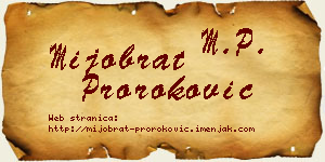 Mijobrat Proroković vizit kartica